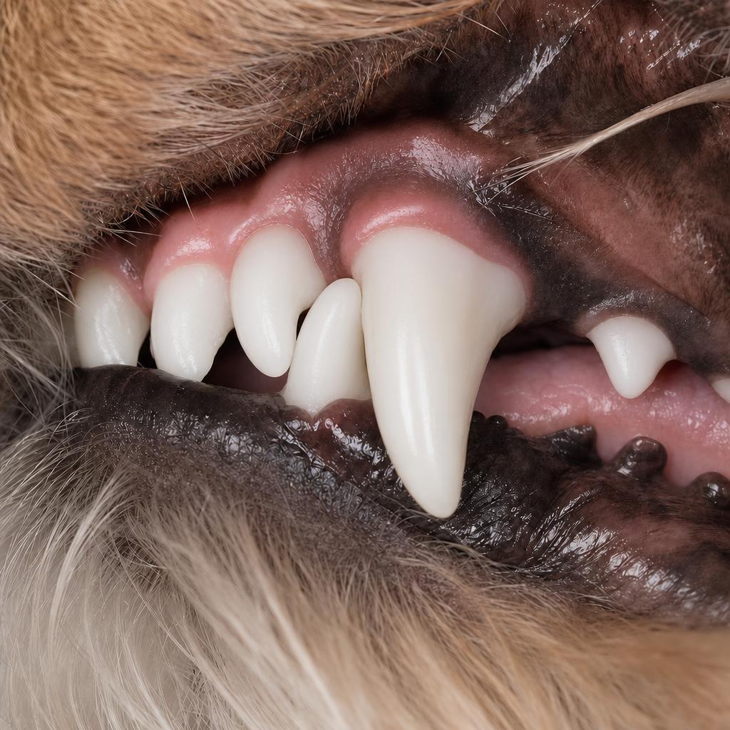Dientes de perro después de usar DentiVet